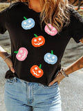Pumpkin Patched Playful Halloween T Shirt - CELIVINE