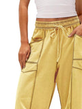 Drawstring Wide Leg Pants - CELIVINE