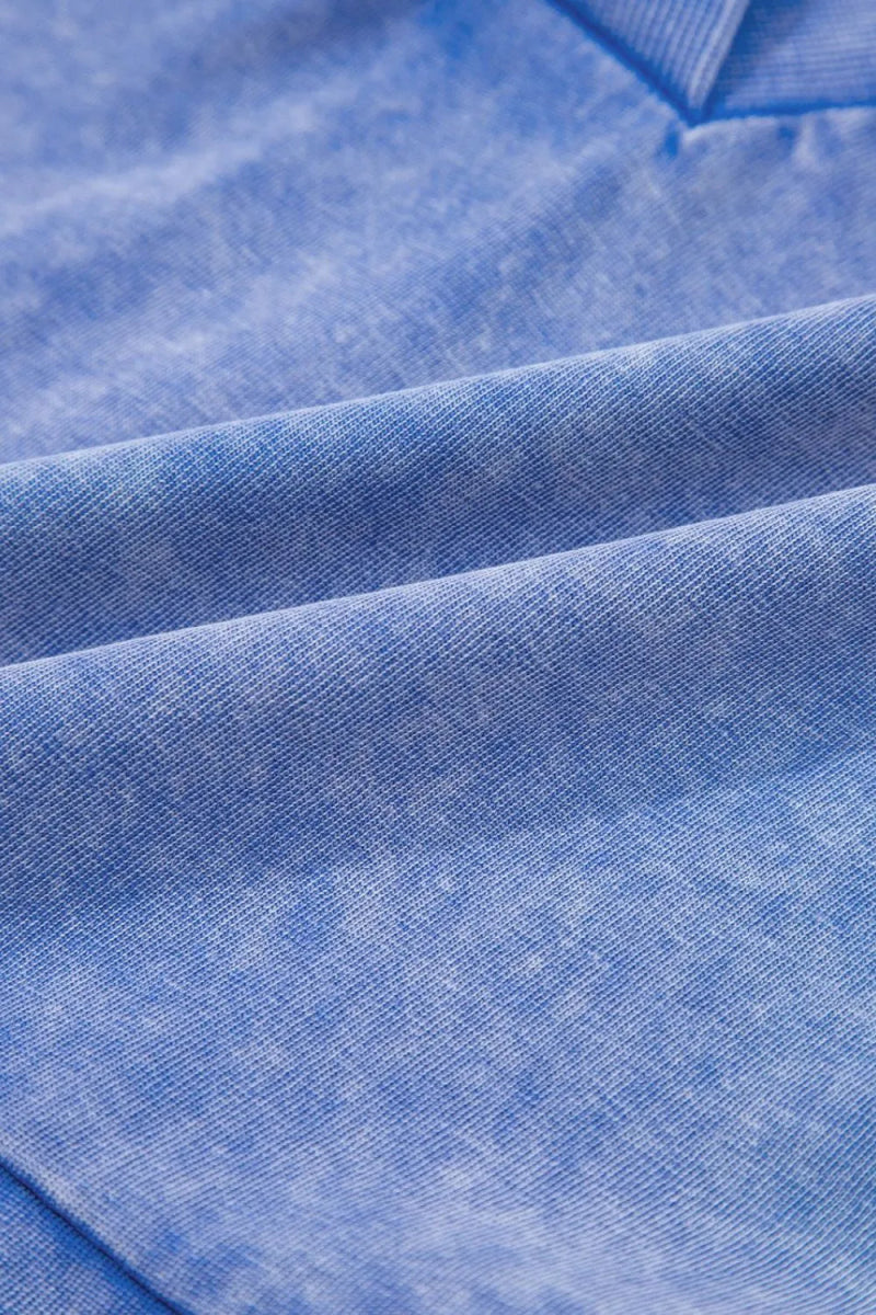 Mineral Wash Pocketed Sleeveless V Neck Loose Romper - CELIVINE