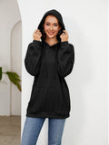 Raglan Sleeve Front Pocket Hoodie - CELIVINE
