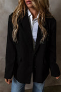 Button Up Long Sleeve Blazer - CELIVINE