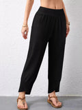 Elastic Waist Pants - CELIVINE