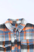 Plaid Collared Neck Long Sleeve Shirt - CELIVINE