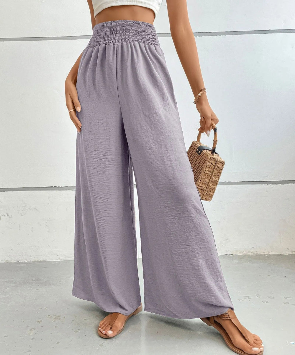 High - Waisted Wide Leg Pants - CELIVINE