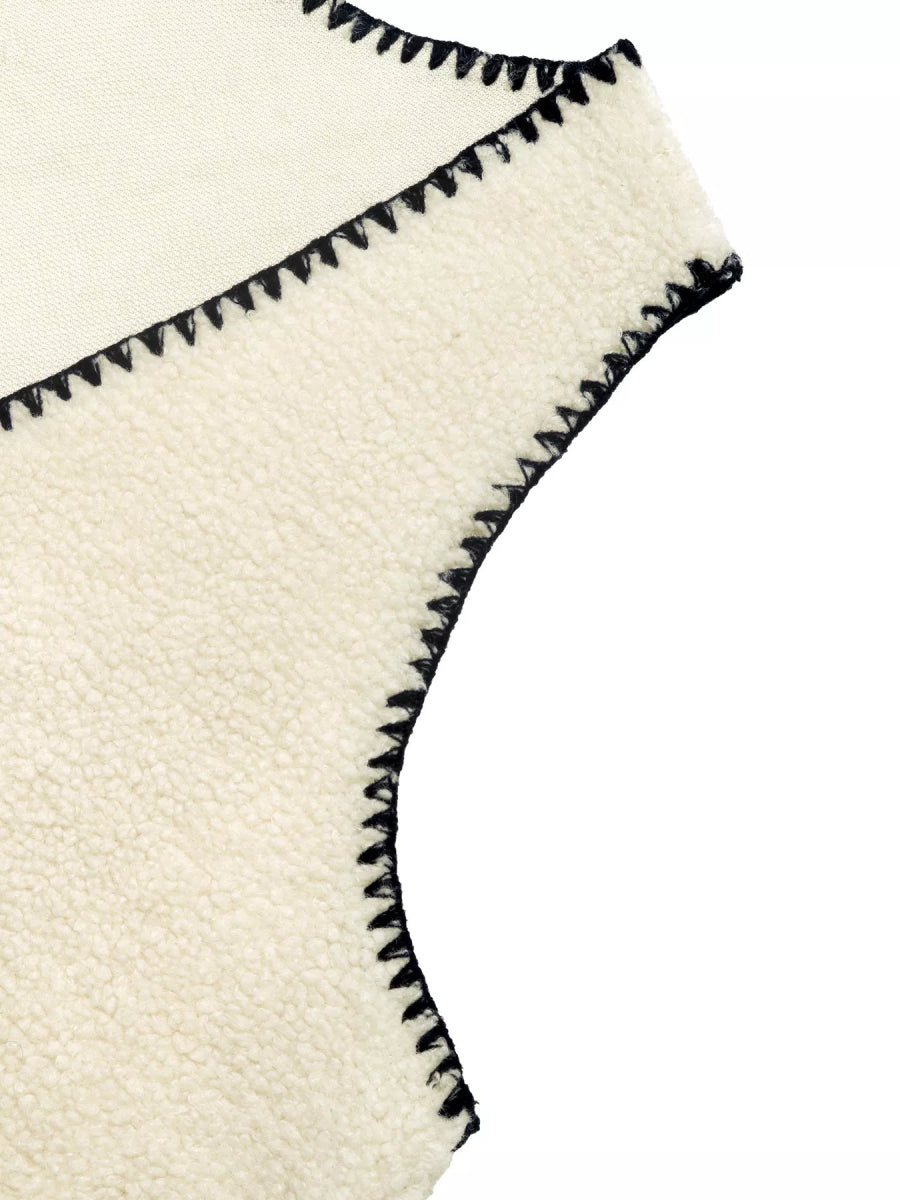 V - Neck Button Up Vest Coat - CELIVINE