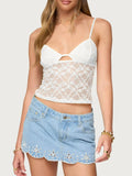 Adjustable Strap Lace Cami - CELIVINE