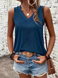 Breathable V - Neck Ribbed - Band Tank Top - CELIVINE