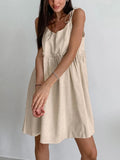 Tie - Shoulder Frill Mini Dress - CELIVINE