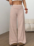 Striped Wide Leg Pants - CELIVINE