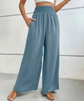 High - Waisted Wide Leg Pants - CELIVINE