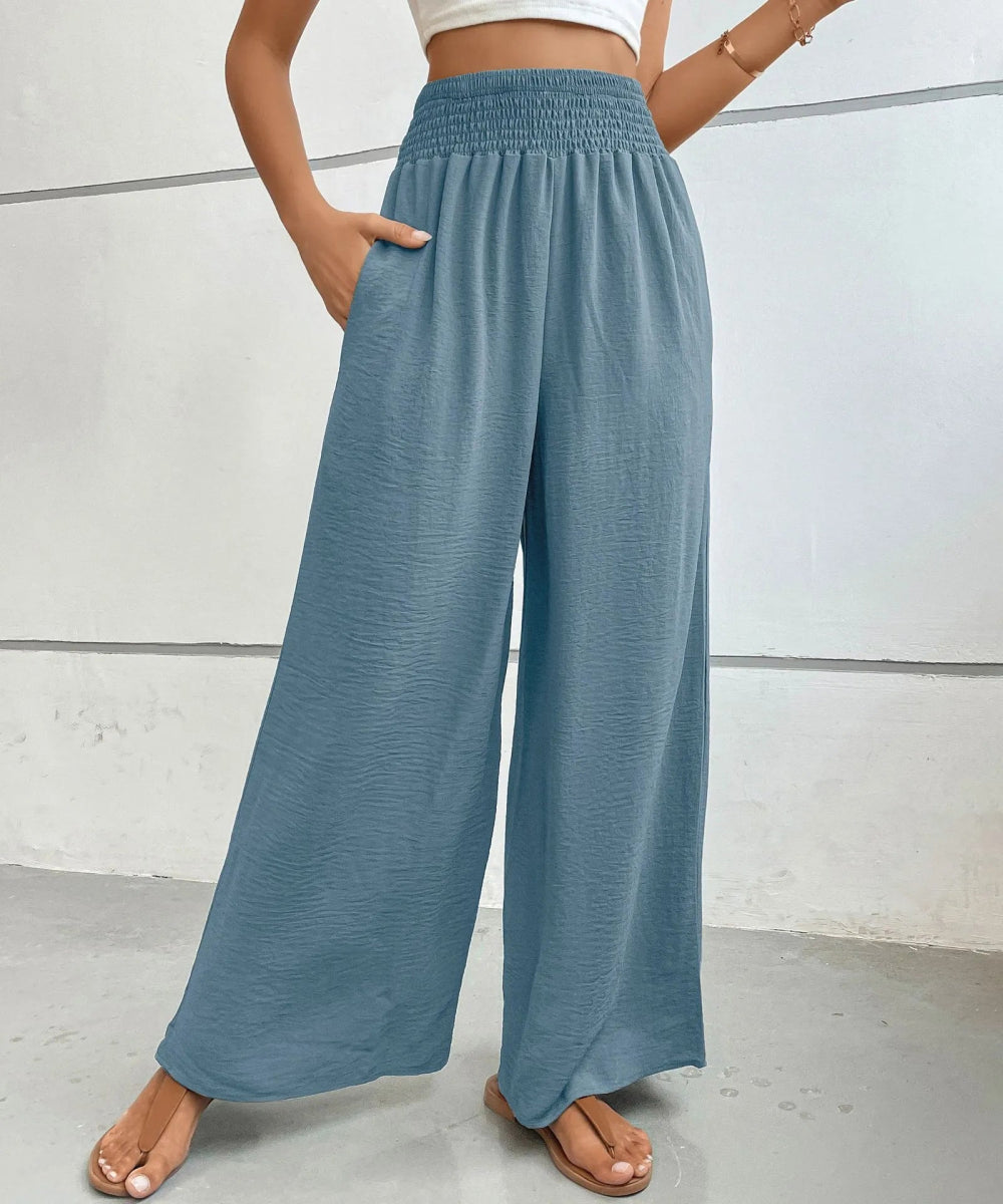 High - Waisted Wide Leg Pants - CELIVINE