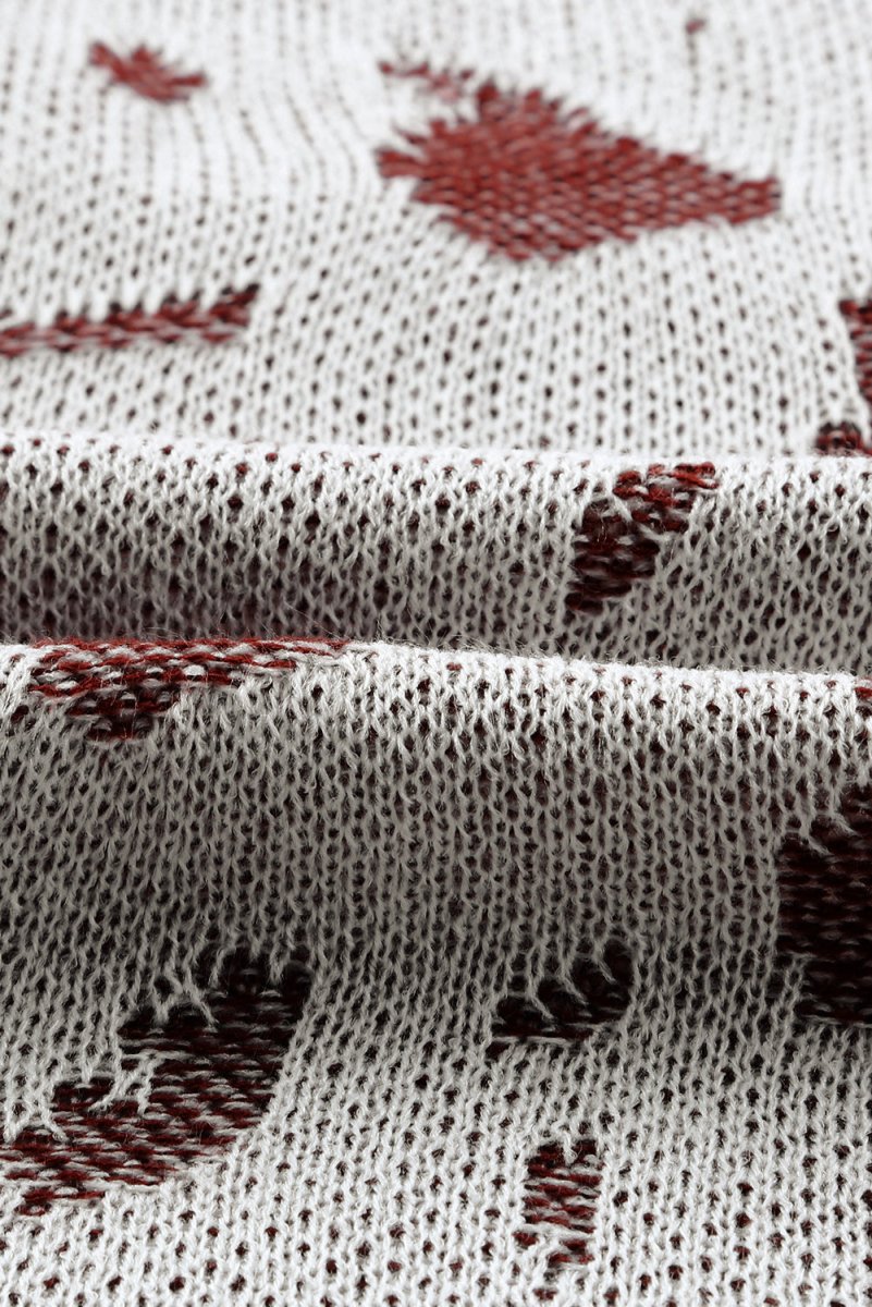 Contrast Round Neck Drop Shoulder Sweater - CELIVINE