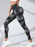 Tie - Dye High Waist Active Leggings - CELIVINE