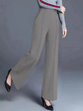 High - Waisted Wide Leg Pants - CELIVINE