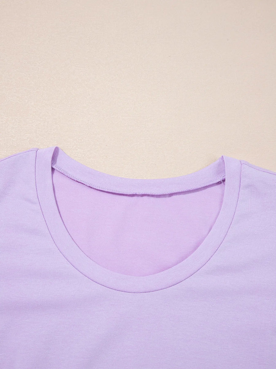 Mineral Wash Casual Round Neck Tank and Loose Drawstring Pants Set - CELIVINE