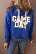 GAME DAY Drawstring Long Sleeve Hoodie - CELIVINE
