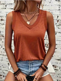 Breathable V - Neck Ribbed - Band Tank Top - CELIVINE