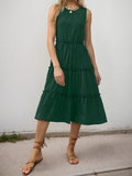 Frill Tiered Midi Dress - CELIVINE