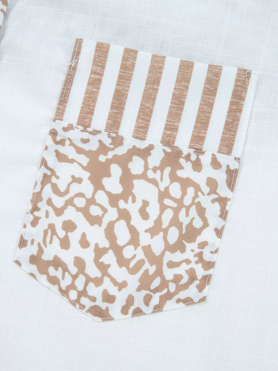 Leopard Striped Western Casual Shirt - CELIVINE