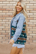 Pocketed Button Up Long Sleeve Denim Jacket - CELIVINE