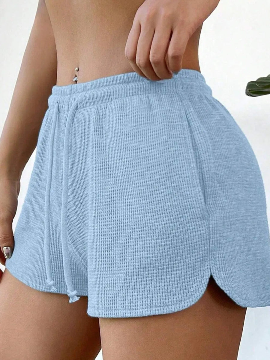 Drawstring Shorts with Pockets - CELIVINE