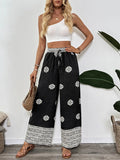 Boho Print Wide Leg Pants - CELIVINE
