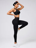 Round Neck Wide Strap Tank and Leggings Active Set - CELIVINE