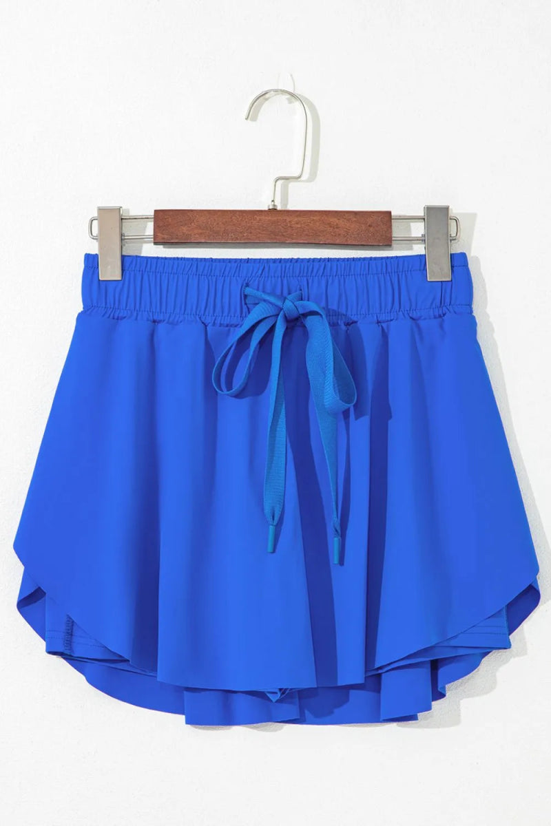 Drawstring Active Skorts - CELIVINE