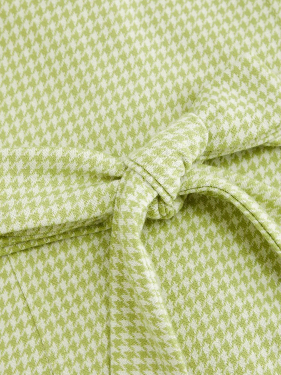 Gingham Button - Front A - Line Mini Dress - CELIVINE