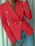 Decor Button Lapel Collar Blazer - CELIVINE