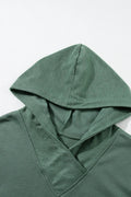 Color Block Dropped Shoulder Hoodie - CELIVINE