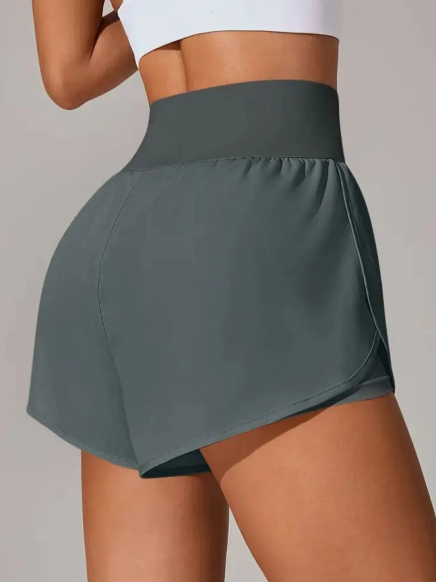 Pocketed High Waist Active Shorts - CELIVINE