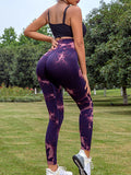 Tie - Dye High Waist Active Leggings - CELIVINE