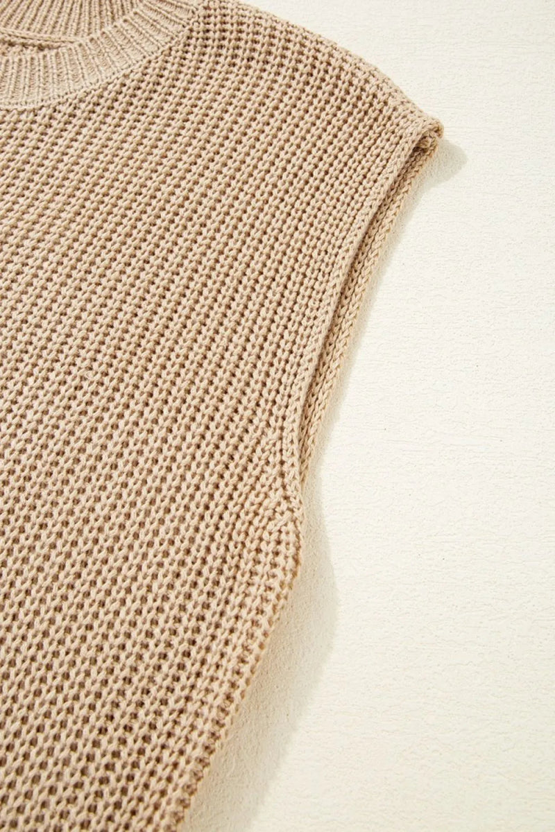 Western Cowboy Embroidery Round Neck Sleeveless Sweater - CELIVINE