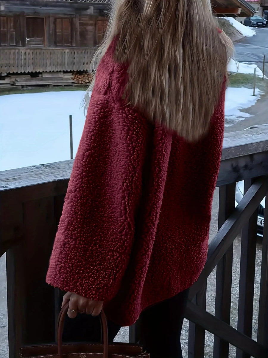 Sherpa Button - Up Outerwear - CELIVINE