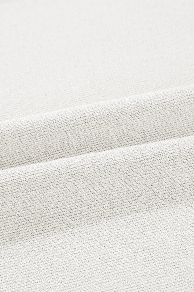 Contrast Trim Round Neck Top and Pants Set - CELIVINE