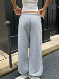 Wide Leg Sweatpants with Drawstring - CELIVINE