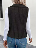 Open Front Fuzzy Vest Coat - CELIVINE