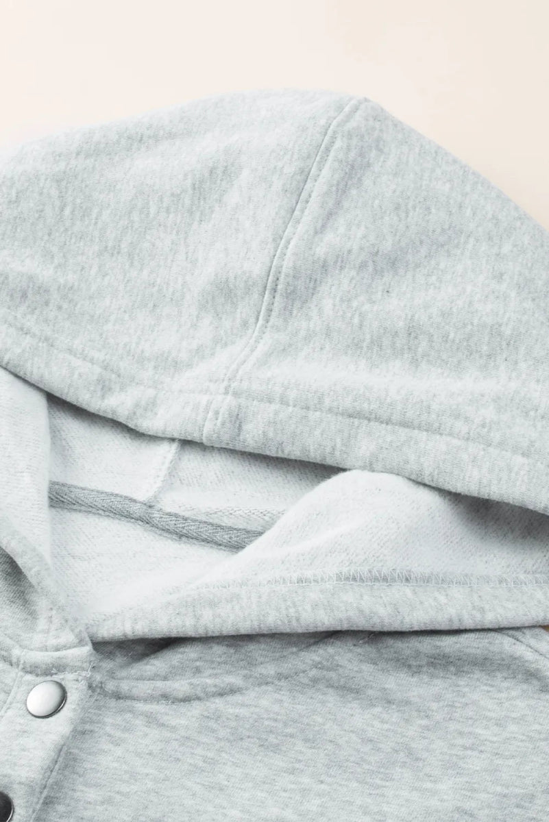 Quarter - Snap Dropped Shoulder Hoodie - CELIVINE