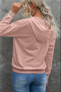 Lace Up Long Sleeve Hoodie - CELIVINE