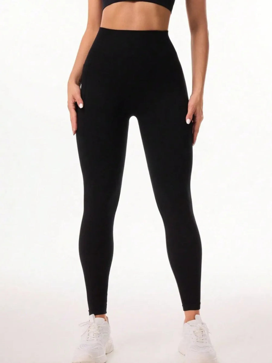 Pocketed High Waist Active Leggings - CELIVINE
