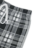Perfee Drawstring Plaid Wide Leg Pants - CELIVINE
