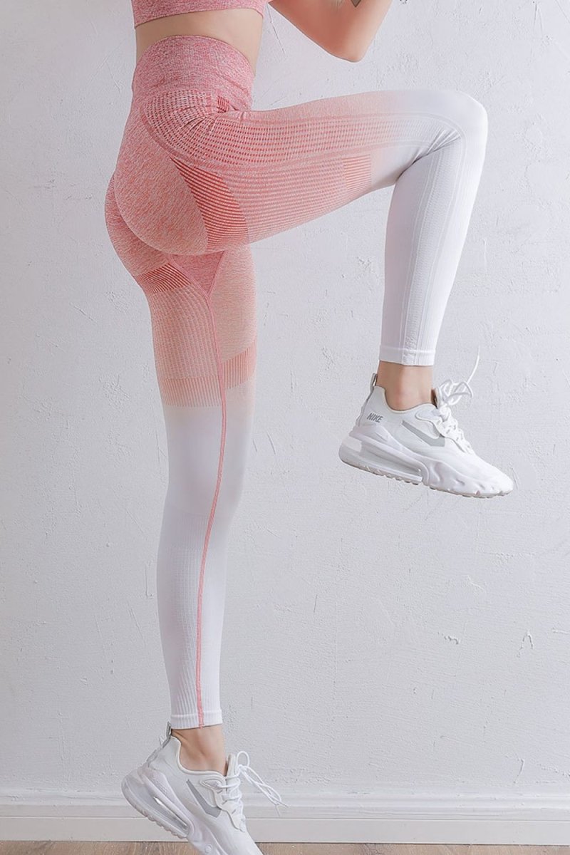Gradient High Waist Sports Leggings - CELIVINE