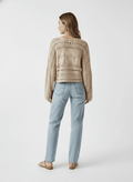 Hollow Out Cable - Knit Boat Neck Sweater - CELIVINE