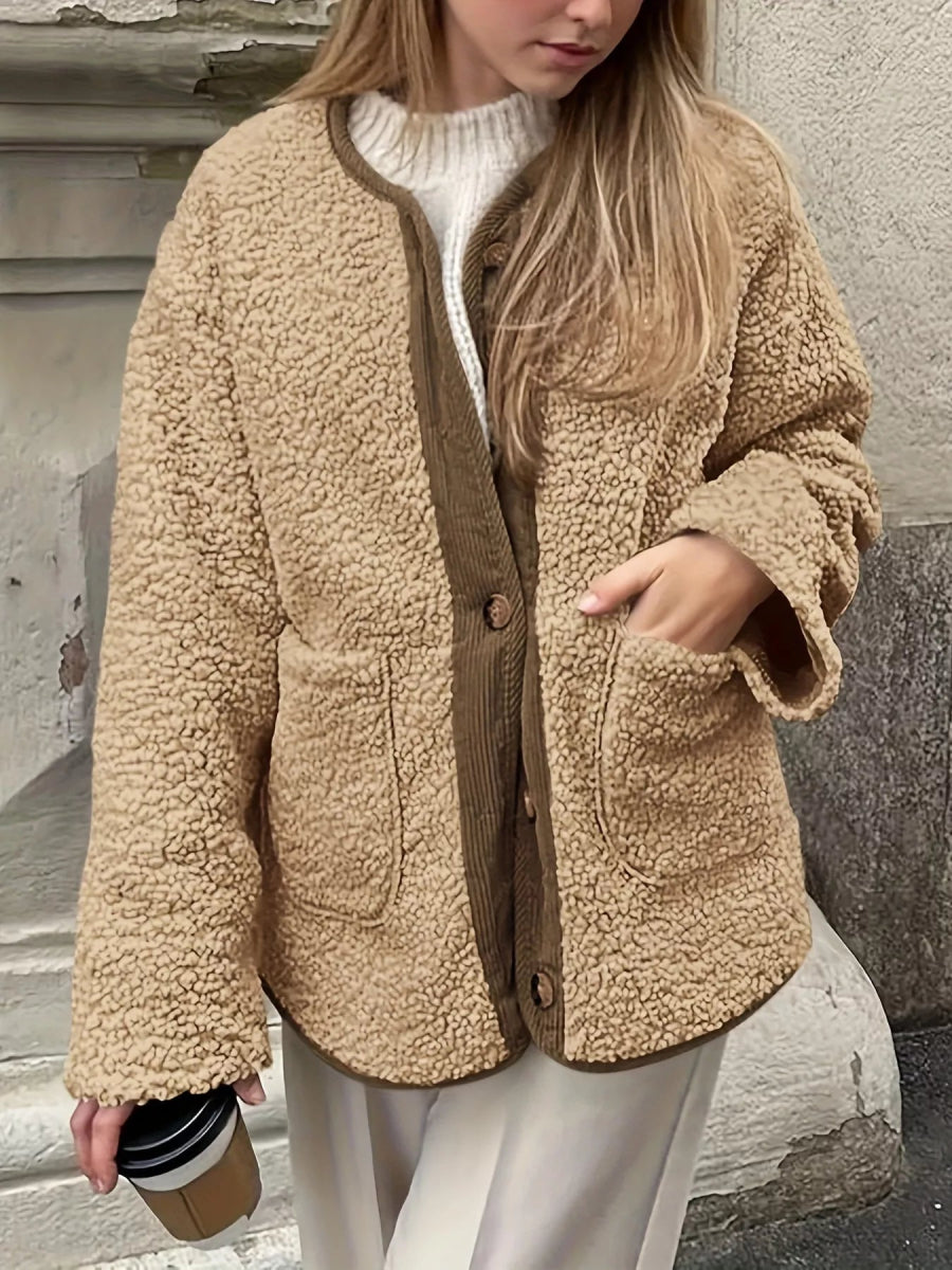 Sherpa Button - Up Outerwear - CELIVINE