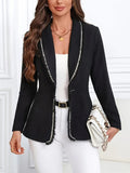 Single - Breasted Lapel Collar Blazer - CELIVINE