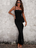 Devine Spaghetti Strap Bodyline Maxi Dress - CELIVINE