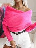 Long Sleeve Cropped Knit Top - CELIVINE