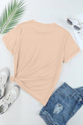 Hat Graphic Round Neck Short Sleeve T-Shirt - CELIVINE