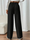 High Waist Wide Leg Pants - CELIVINE
